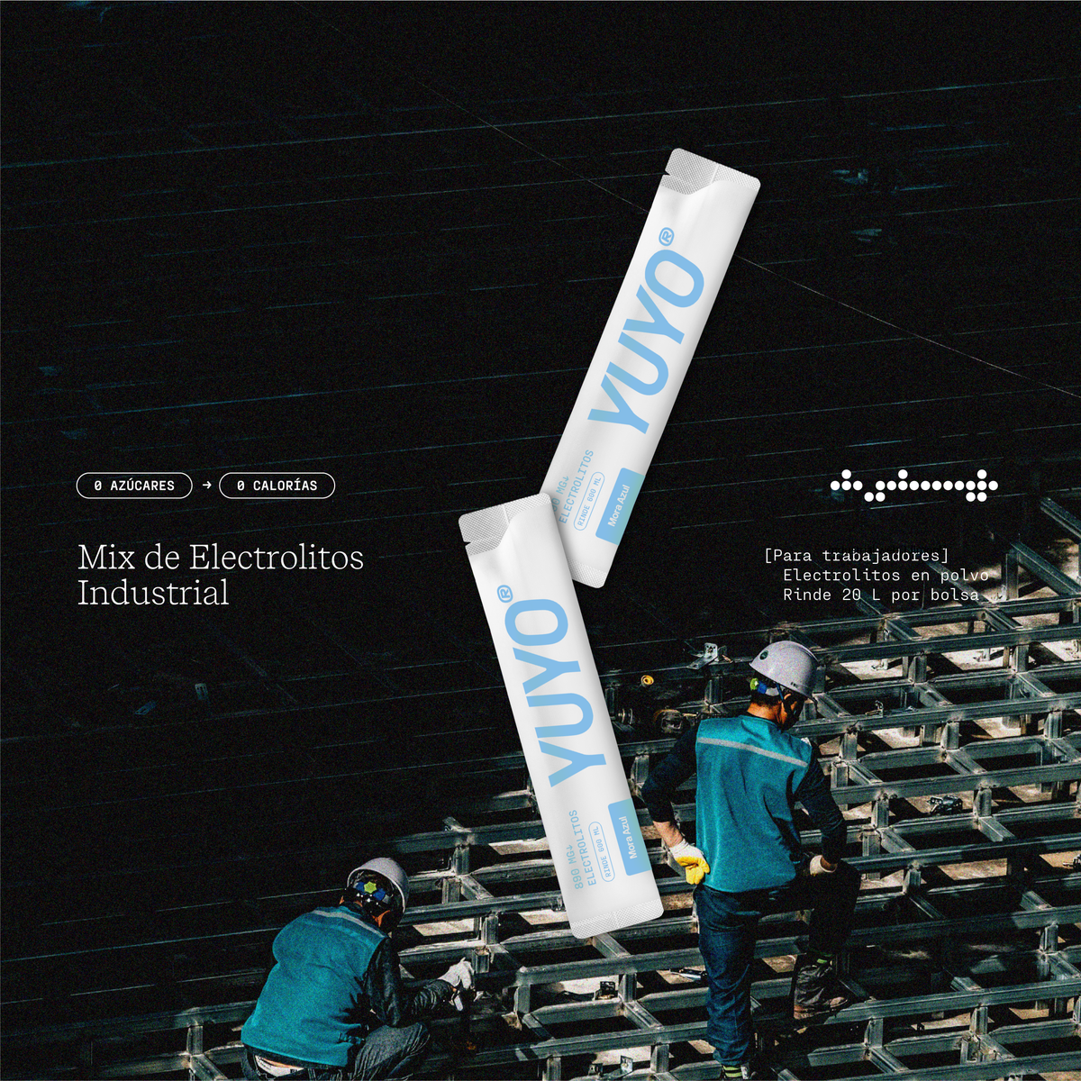Mix de Electrolitos Industrial [320 Pack] Mora Azul