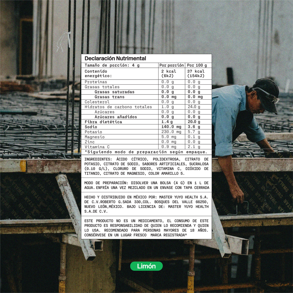 Mix de Electrolitos Industrial [320 Pack] Limón