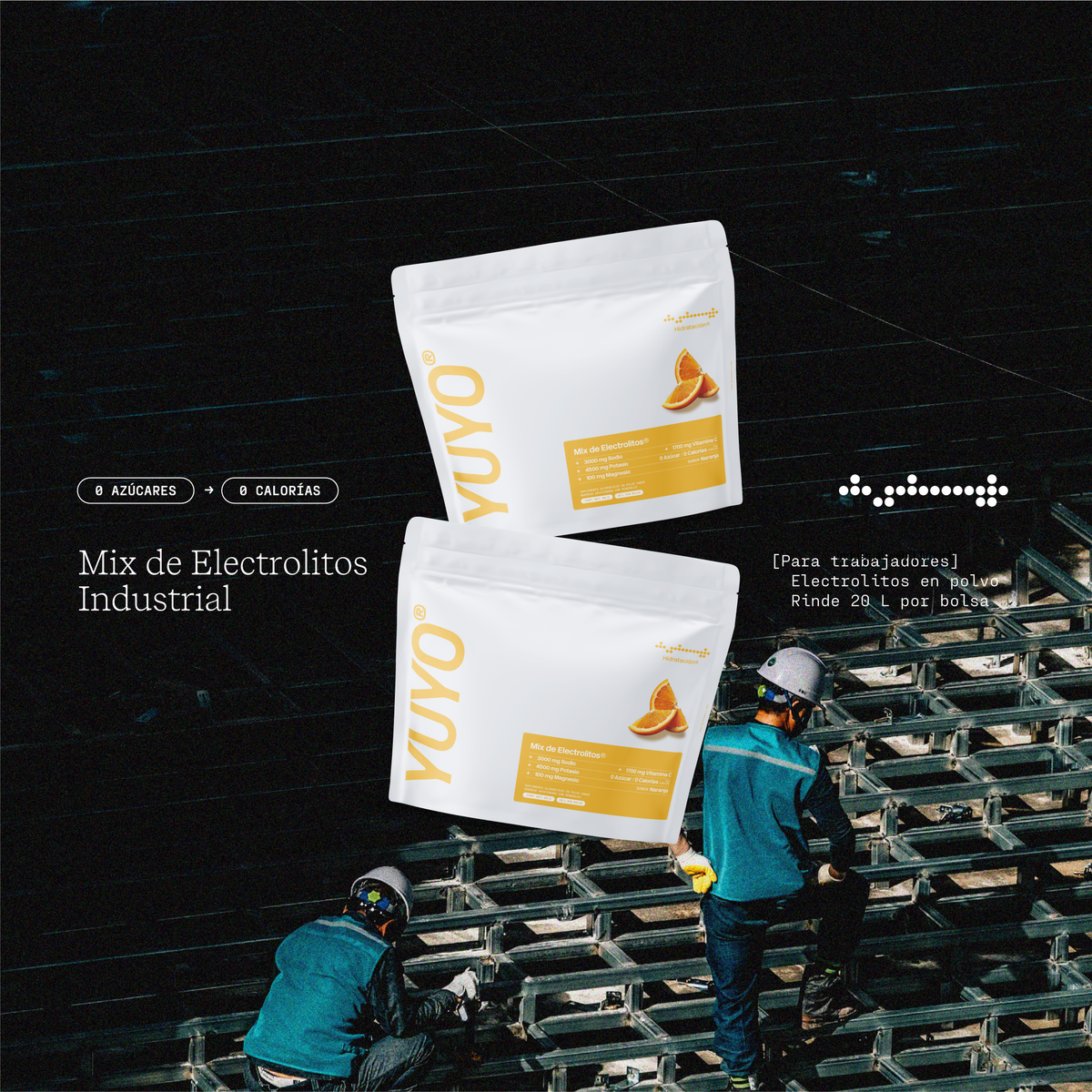 Mix de Electrolitos Industrial [20 Pack] Naranja