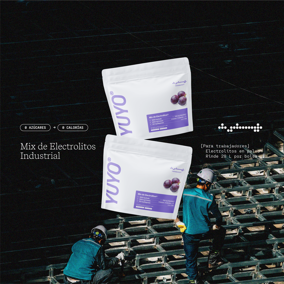 Mix de Electrolitos Industrial [20 Pack] Uva